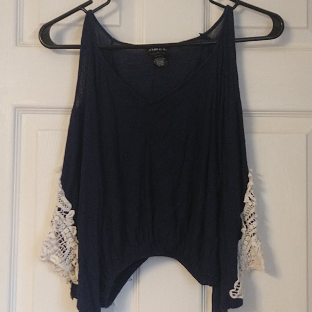 Navy blue crop top